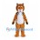 Orange Tiger Mascot Costume with White Belly and Gray Ears