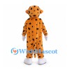 Leopard Mascot Costume in Orange with Sunglasses and White Belly