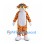Leopard Mascot Costume in Orange with Sunglasses and White Belly