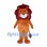 Orange Lion Mascot Costume with Deep Red Petal Mane