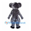 Koala Mascot Costume in Gray with Blue Goggles and White Belly