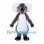 Koala Mascot Costume in Gray with Blue Goggles and White Belly