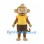 Monkey Mascot Costume with Yellow Shirt and Brown Shorts