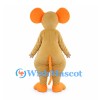 Tan Mouse Mascot Costume with Large Orange Ears and White Belly