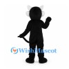 Black Wolf Mascot Costume with White Muzzle and Belly