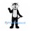 Black Wolf Mascot Costume with White Muzzle and Belly