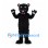 Black Panther Mascot Costume with Green Eyes and White Claws