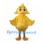 Yellow Duckling Mascot Costume with Fluffy Body and Orange Feet