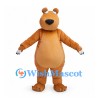 Brown Bear Mascot Costume with Long Muzzle and White Claws