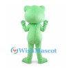 Mint Green Frog Mascot Costume with Large Eyes and Wide Smile