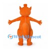 Orange Squirrel Mascot Costume with White Belly and Curled Tail