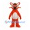 Orange Kangaroo Mascot Costume with Large Brown Nose and White Belly