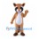 Tan Raccoon Mascot Costume with Black Eye Mask and Ringed Tail
