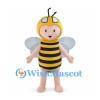 Bee Character Mascot Costume with Yellow Hood and Striped Body