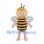 Bee Character Mascot Costume with Yellow Hood and Striped Body