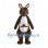 Dark Brown Kangaroo Mascot Costume with Joey in White Pouch