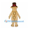 Tan Hippo Mascot Costume with Brown Top Hat