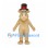 Tan Hippo Mascot Costume with Brown Top Hat