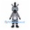 Zebra Mascot Costume with Black and White Stripes and Tall Mane