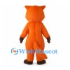 Orange Fox Mascot Costume with White Chest and Brown Paws