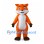 Orange Fox Mascot Costume with White Chest and Brown Paws