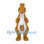 Tan Kangaroo Mascot Costume with Joey in White Belly Pouch