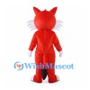 Red Fox Mascot Costume with Spiked White Cheeks and White Belly