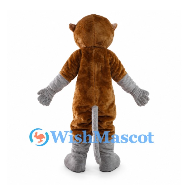 Proboscis Monkey Mascot Costume with Long Nose and Gray Hands