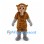 Proboscis Monkey Mascot Costume with Long Nose and Gray Hands