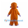 Orangutan Mascot Costume with Orange Fur and Purple Face