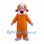 Orangutan Mascot Costume with Orange Fur and Purple Face