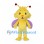 Yellow Butterfly Mascot Costume with Purple Wings and Red Tipped Antennae