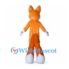 Orange Fox Mascot Costume with Two White Tipped Tails