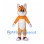 Orange Fox Mascot Costume with Two White Tipped Tails