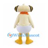 Duckling Mascot Costume with Headphones Scarf and White Eggshell