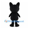 Black Cat Mascot Costume with Wide White Grin