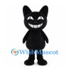 Black Cat Mascot Costume with Wide White Grin