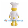 Chicken Chef Mascot Costume with Tall White Hat and Red Scarf