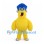 Yellow Monster Mascot Costume with Blue Hat and White Sunglasses