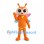 Orange Butterfly Mascot Costume with Pink Blue Wings and Yellow Belly
