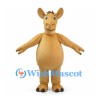 Horse Mascot Costume with Tan Body and Brown Mane