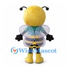Bee Mascot Costume with Green Shirt and Yellow Lace-Up Boots