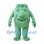 Green Leafy Vegetable Mascot Costume with Smiling Face