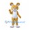 Golden Mouse Mascot Costume with Round Ears and White Belly