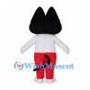 Black and White Cat Mascot Costume with Red Pants