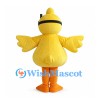 Yellow Duck Mascot Costume with Black Swim Goggles