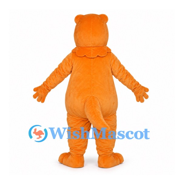 Orange Dinosaur Mascot Costume with Colored Belly Spots