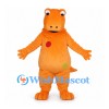 Orange Dinosaur Mascot Costume with Colored Belly Spots