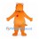 Orange Dinosaur Mascot Costume with Colored Belly Spots