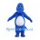 Blue Dinosaur Mascot Costume with White Belly and Long Tail